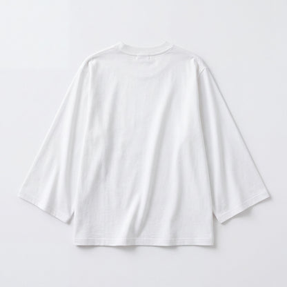 T-shirt Atleïs blanc à manches longues évasées, vue de dos